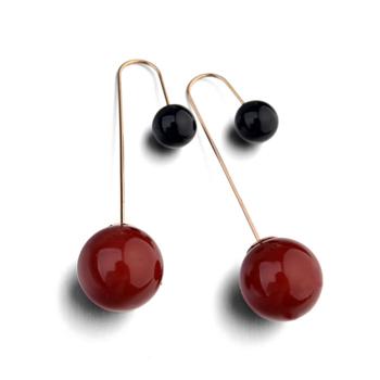 Fashion double use pearl earring 125102