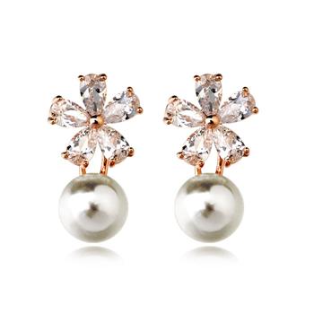 snowflake pearl earring 125648