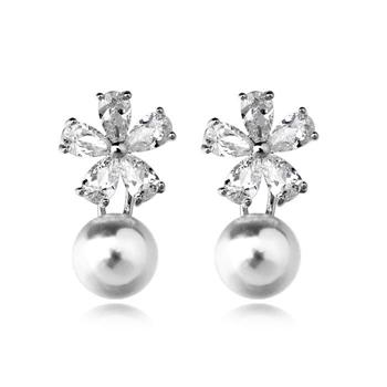 snowflake pearl earring 125648
