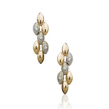 Alloy gold-plated with Austrain crystal earring 124943