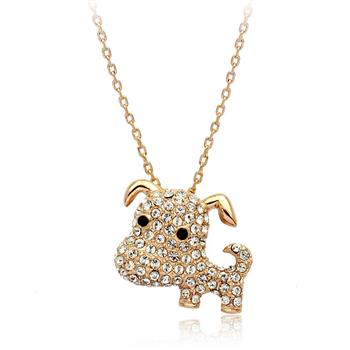 Full drill dog shaped necklace 75811