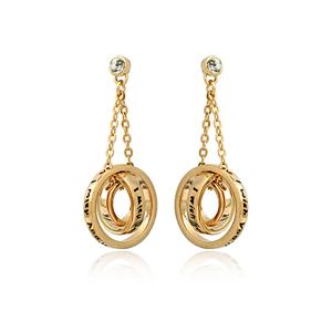 Alloy gold-plated earring 83809