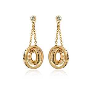 Alloy gold-plated earring 83809