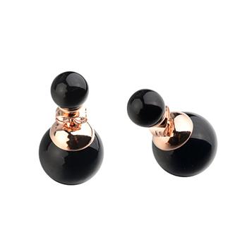 Fashion pearl earring ¨black) 87056