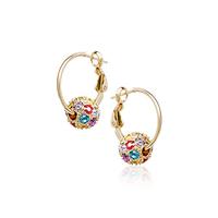 Color drill ball earring 83271