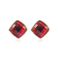 Red square zircon earring 85240