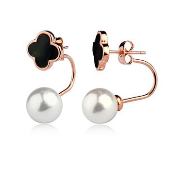 Fashion clover pearl earrings 321688