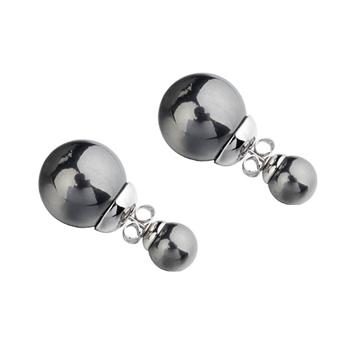 fashion pearl earrings (gray ) 87056
