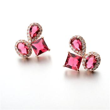 natural ruby earring 321558