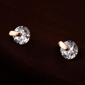 Fashion zircon stud earring 125513