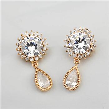 Fashion zircon earring 125621