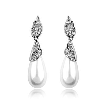 Fashion pearl earring with crystal 32156...