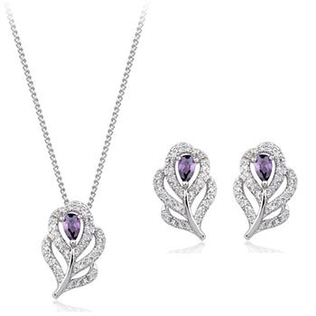 Fashion leaf jewelry set 331249+321556