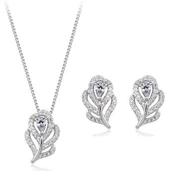 Fashion leaf jewelry set 331249+321556