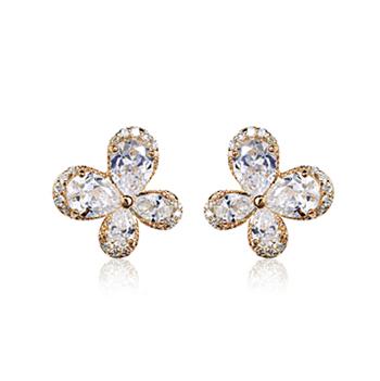 Fashion zircon earring 125389