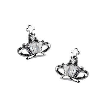 Fashion zircon crown earring 321571