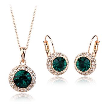 Fashion zircon jewelry set 331144+321001