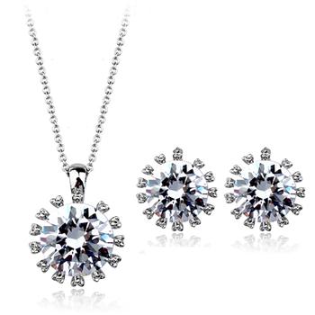 Fashion zircon jewelry set 76530+86524