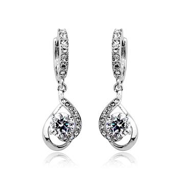 Fashion zircon earring with crystal 321551
