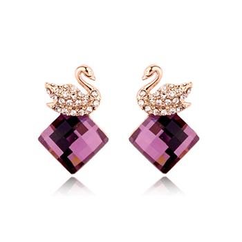 Rigant swan shape earring with crystal 8...