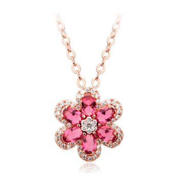 Popular zircon flower necklace 1859498