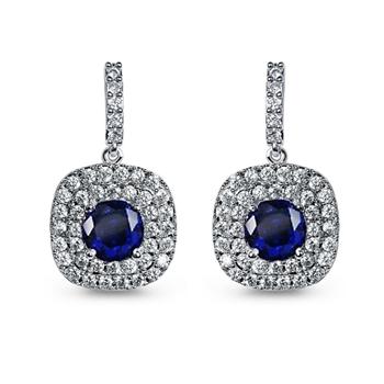 Popular zircon earring £¨bule£©E80012