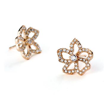 Sterling silver diamond earring 710922