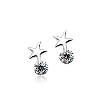 Fashion silver earrings 710800