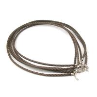 cow leather and silver chain