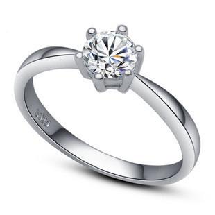 925 silver Heart &amp; Arrows diamond ring 720212