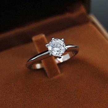 925 silver Heart & Arrows diamond ring 7...