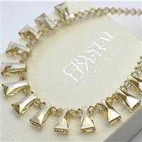 Austria crystal &amp; silver necklace