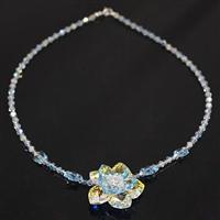 Austria crystal &amp; silver necklace