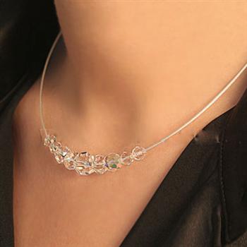 Austria crystal &amp; silver necklace