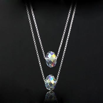 Austria crystal &amp; 925 silver necklace 500152