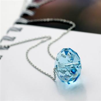 Austria crystal &amp; 925 silver necklace