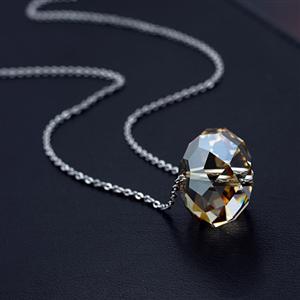 Austria crystal &amp; silver necklace