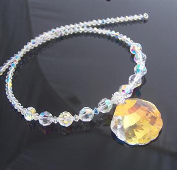 Austria crystal &amp; silver necklace