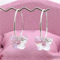 Austria crystal &amp; silver earring