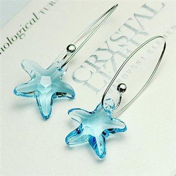 Austria crystal &amp; silver earring