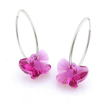 Austria crystal &amp; silver earring