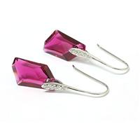 Austria crystal &amp; silver earring