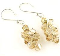 Austria crystal &amp; silver earring