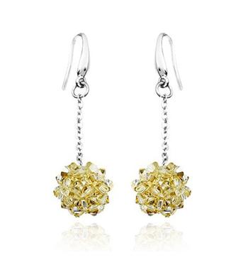 Austria crystal &amp; silver earring