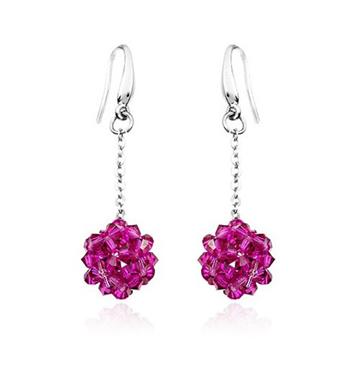 Austria crystal &amp; silver earring