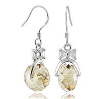 Austria crystal &amp; silver earring (ma...