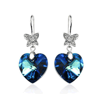 Austria crystal &amp; silver earring-the...