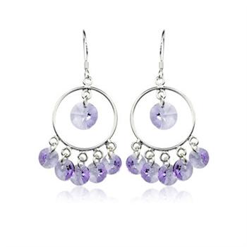 Austria crystal &amp; silver earring