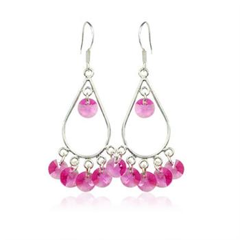 Austria crystal &amp; silver earring