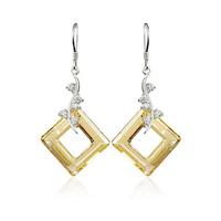 Austria crystal &amp; silver earring